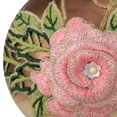 thumbnail image 4 of Northlight 2-Finish Brown and Pink Floral Applique Glass Christmas Ball Ornament 5" (125mm), 4 of 4
