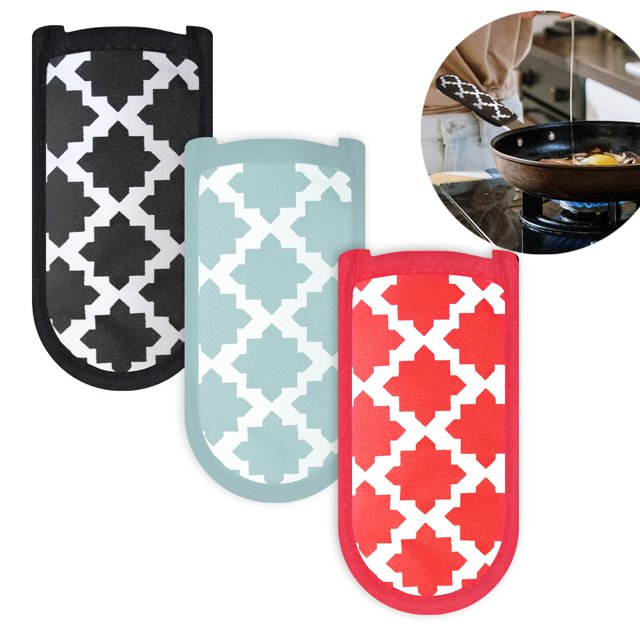 3 Piezas Cubierta De Soporte De Mango De Olla Caliente Para Cocina Soporte De Manga De Mango Caliente Resistente Al Calor Cubierta De Mango De Sartén De Hierro Fundido Agarraderas Para Cocinar Y Horne