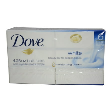 White Moisturizing Cream Beauty Bar by Dove for Unisex - 6 x 4.25 oz Soap