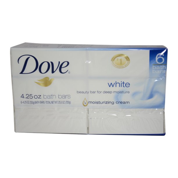 White Moisturizing Cream Beauty Bar by Dove for Unisex 6 x 4.25 oz