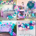 thumbnail image 4 of Under The Sea Mermaid Party Decorations for Girls Mermaid Party Supplies Mermaid Banner Mermaid Foil Balloons Latex Garland & Arch Kit Blue & Purple Nautical Decor, 4 of 8