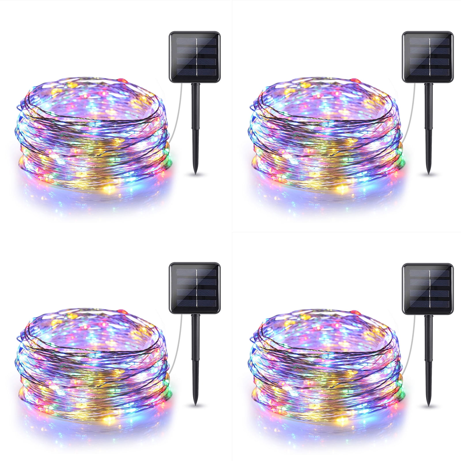 10M 20M 30M Colorful Solar LED Fairy String Lights Copper Wire Outdoor Garden UK 