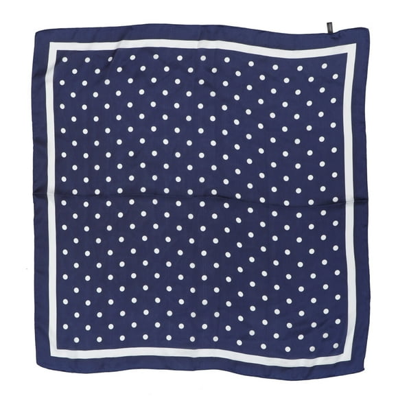 Bufanda de gasa de primavera con estampado de lunares, ideal para ropa pequeña, decorativa y moderna, para mujer (azul)