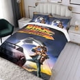 thumbnail image 3 of Regreso al Futuro Conjunto de sábanas temático, trío de piezas, cómodo y amigable con la piel, diseño único, regalo de decoración para el hogar para familiares, amigos y fans,140X210cm, 3 of 6