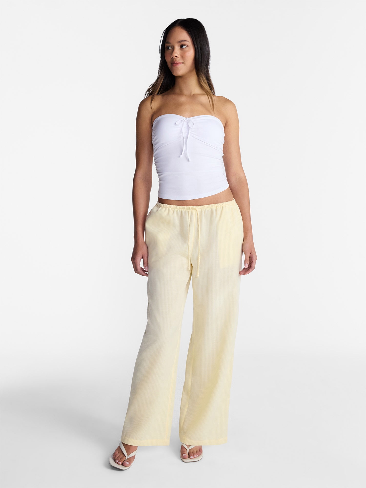 No Boundaries Drawstring Beach Pant, Women's and Women's Plus