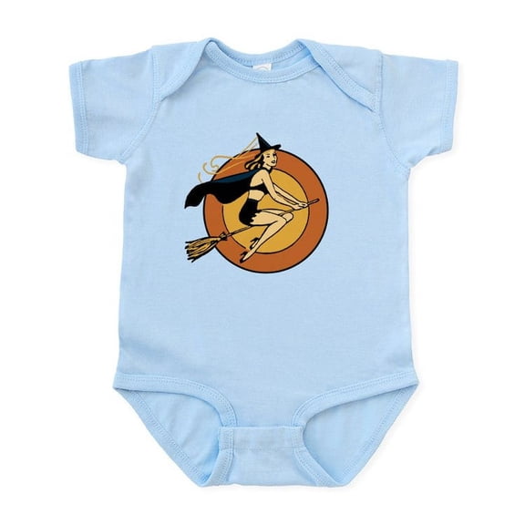 CafePress - Retro Witch Body Suit - Baby Light Bodysuit, Size Newborn - 24 Months