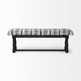 thumbnail image 2 of Mercana Denison II 56x19 Black Wood Base Woven-Leather Cushion Top Accent Bench, 2 of 6
