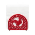 thumbnail image 3 of Cast Iron Napkin Holder Rooster Design Free Standing for Kitchen Tables Countertops Decorative Napkin Holder - Red, 3 of 7