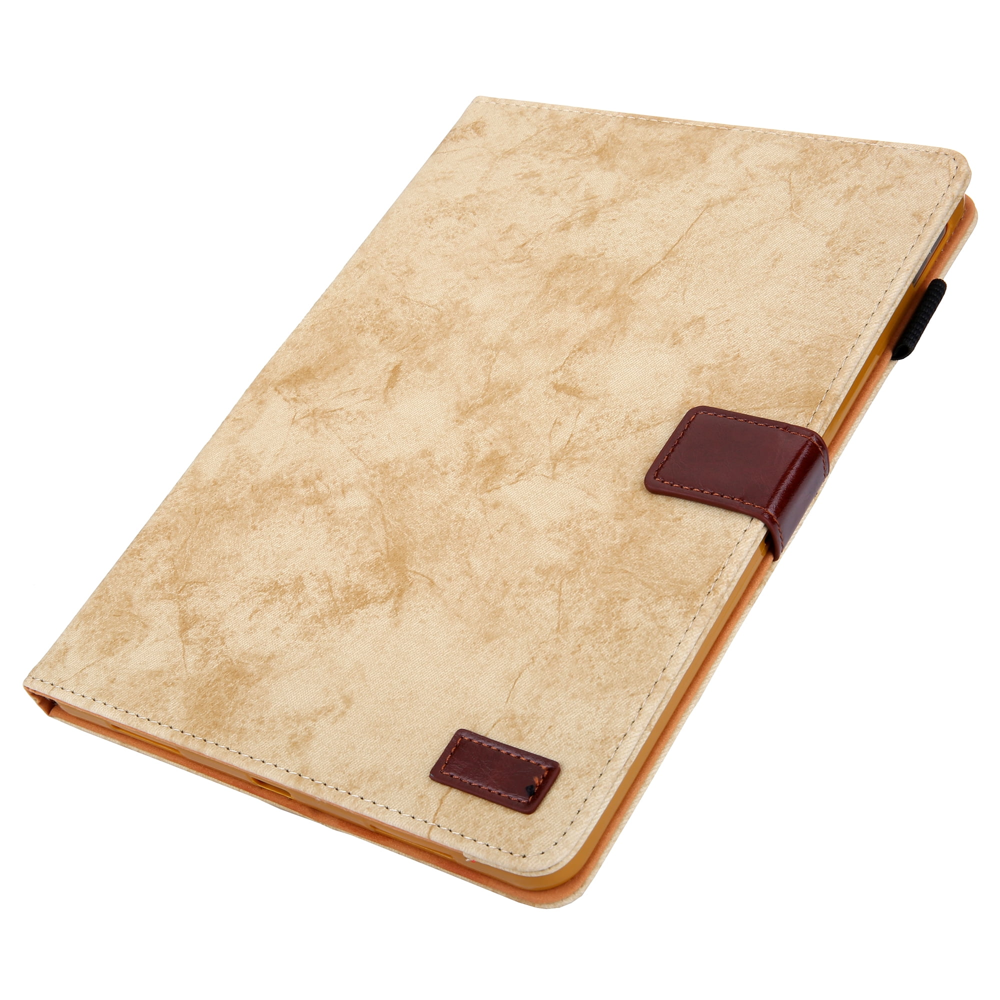 for iPad 10th Gen 10.9" (2022) Case, Retro Card Slot Cover with Pencil Holder, Multi-Angle Viewing Stand, Pocket Design, Folio Leather Case for Apple iPad 10th Gen 10.9" - Yellow