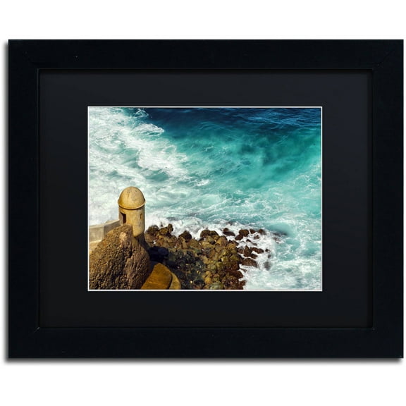 Trademark Fine Art "Castillo de San Felipe del Morro 12" Canvas Art by CATeyes, Black Matte, Black Frame