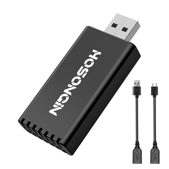 Adaptador inalámbrico HOSONGIN Apple CarPlay para iPhone: experiencia CarPlay perfecta con conversión de cable a inalámbrico