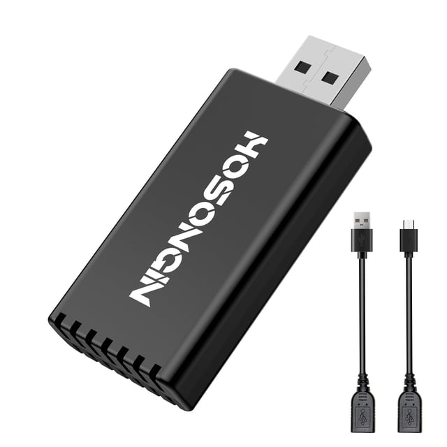 Adaptador inalámbrico HOSONGIN Apple CarPlay para iPhone: experiencia CarPlay perfecta con conversión de cable a inalámbrico