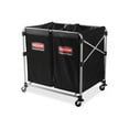 thumbnail image 3 of Rubbermaid Commercial Collapsible X-Cart Steel 2 to 4 Bushel Cart 24 1/10w x 35 7/10d Black/Silver, 3 of 11