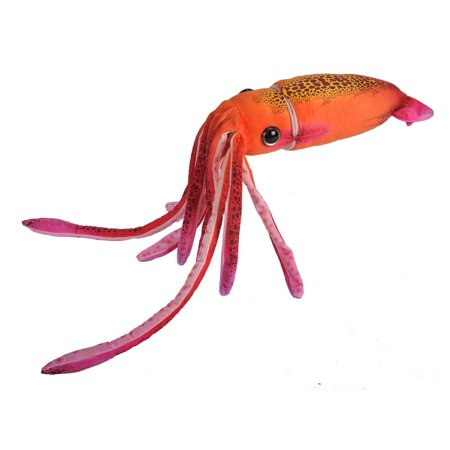 Wild Republic WR Plush Orange Squid Stuffed Animal 12 Inches
