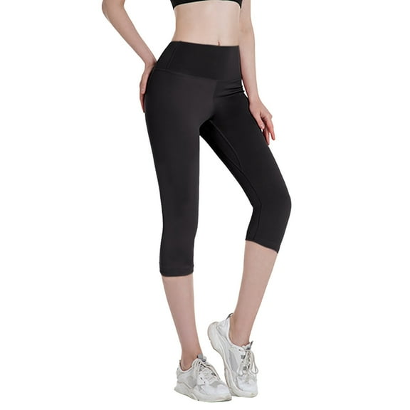 Tittly Capri Pants for Women Yoga Pants Women's Yoga Pants With Pockets High Waisted Legging For Workout Leggings for Women Sweatpants Women Black L