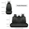 thumbnail image 3 of OTOEZ Nappa Leather Car Seat Cover Universal & Luxurious 5-Seat Full Set Waterproof Front & Rear Cushion Protector Fit Most Honda Toyota Chevy Ford Nissan SUV, 3 of 12