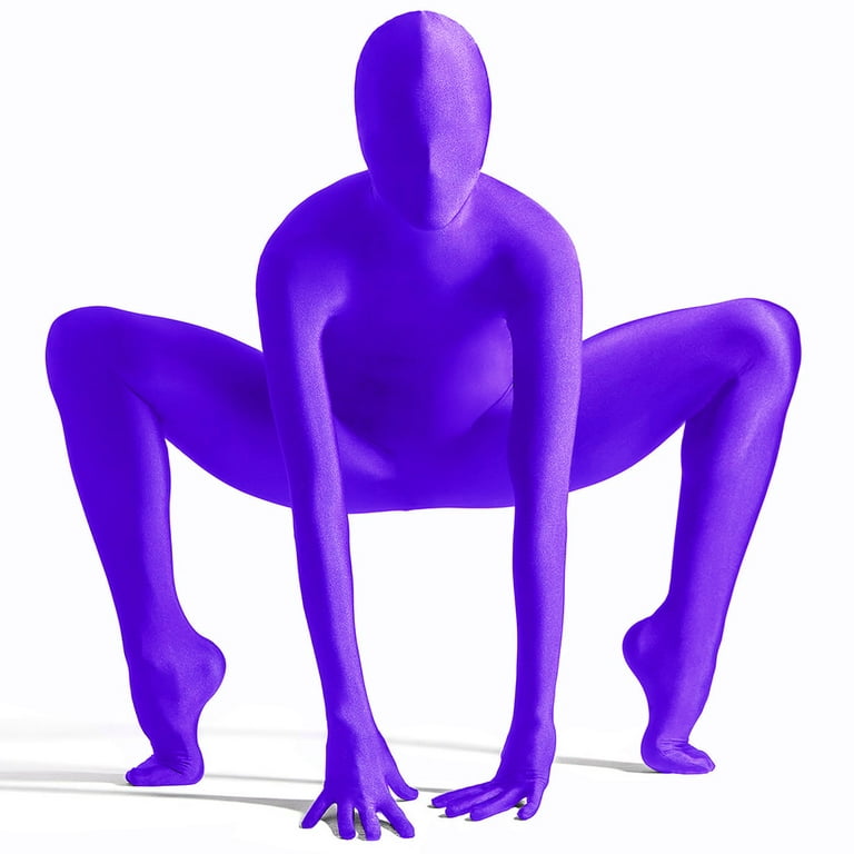 AltSkin Adult/Kids Full Body Stretch Fabric Zentai Suit Costume - Purple  (Large)