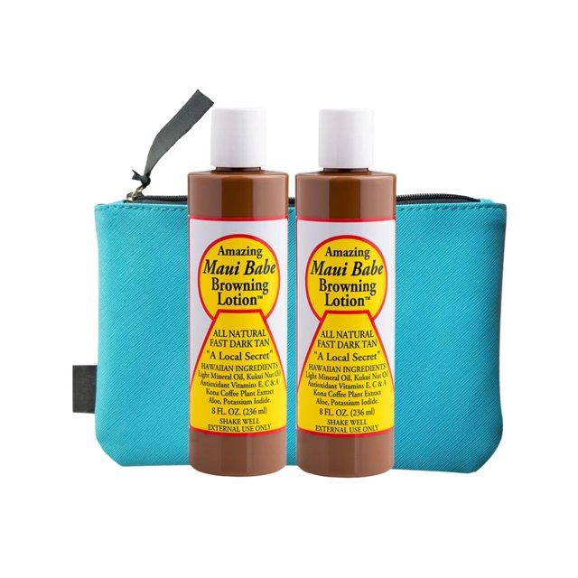 Loción bronceadora para exteriores Maui Babe Browning 240 ml (paquete de 2)
