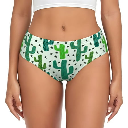 Womens Underwear - Cactus 1 No Show Seamless Underwear for Women  Soft Comfort Stretch Women s Panties  Hipster Ladies Panties Bikini Underwear Briefs