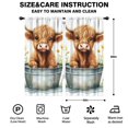 thumbnail image 2 of Blackout Kids Curtains,Highland Cow and Sunflower Childrens Insulated Curtains Set Of 2,Bedroom Essentials,Toddler Room Decor 42x84in(106x213cm), 2 of 4