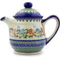 thumbnail image 3 of Polmedia Red Cornflower And Blue Butterflies 1.44 qt. Stoneware Teapot, 3 of 6