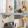 thumbnail image 4 of Cotton Rope Hanging Fruit Basket for Kitchen Storage - Wall Mount Onion Potato Holder Organizer for Fruits and Vegetables, 4 of 6