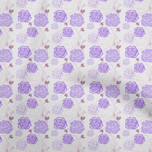 oneOone Velvet Violet Fabric Floral Quilting Supplies Print Sewing Fabric By The Yard 58 Inch Wide