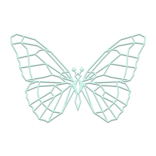 Figura Decorativa Geométrica Mexicano Ch MARIPOSA G