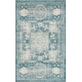 thumbnail image 1 of Unique Loom Bromley Collection Vintage Traditional Area Rug, 5 x 8 Feet, Turquoise/Ivory, 1 of 1