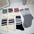 thumbnail image 7 of G&Y Striped Crew Socks for Women, Stretchy Casual Athletic Retro Novelty Socks, 3Pairs, Set 1, 7 of 7
