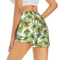 thumbnail image 3 of Sigee Green Hawaii Palms for Women's Athletic Shorts High Waisted Running Shorts Pocket Sporty Short Gym Elastic Workout ShortsLarge, 3 of 9