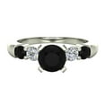 thumbnail image 4 of 1.00 ct tw Black & White Diamond Engagement Ring With Shoulder 14K White Gold, 4 of 5