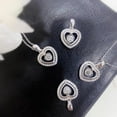 thumbnail image 5 of Collar Delicado con colgante de corazón de circonita JAMW chapado en plata 1 pieza, 5 of 5