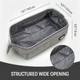 thumbnail image 5 of ZIPIT Lenny Pencil Case | Large Capacity Pencil Pouch | Aesthetic Case for College and Office (Grey), 5 of 9