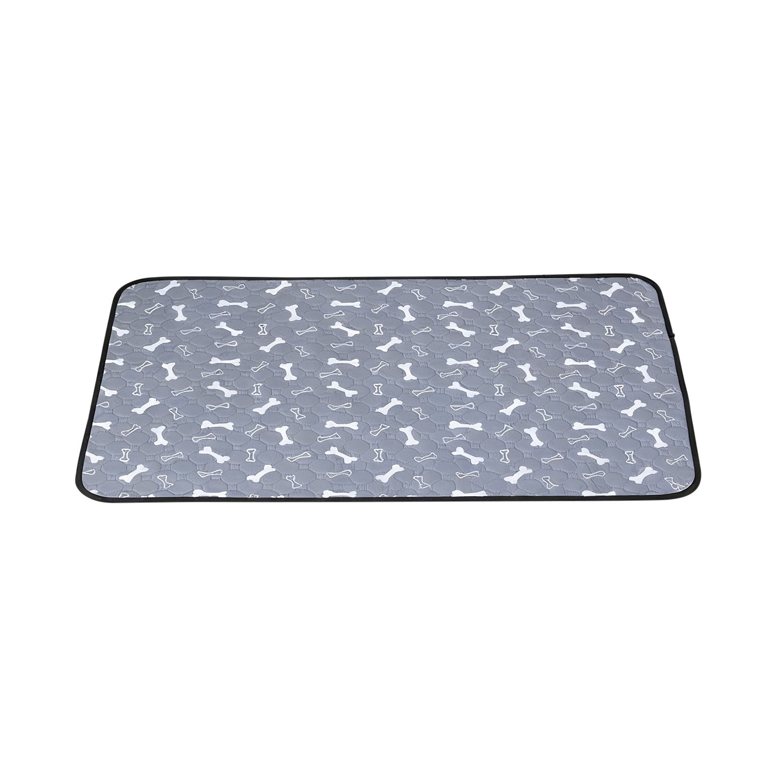 Lunxisen 3 Pcs Washable Pee Pads for Dogs, Puppy Pads Washable with Bone Print,Absorbent Reusable Whelping Pads Non-Slip Dog Mats for Floor Protector, Couch Cover, Crate.(45*60cm)