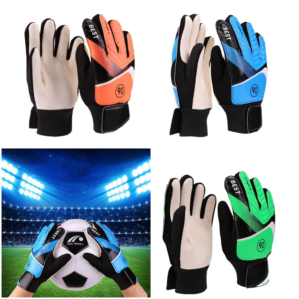 Buy Kids Youth Goalkeeper Gloves Football Soccer Goalie Gloves Latex Finger Guard Online at