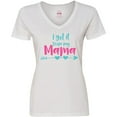 thumbnail image 3 of Inktastic I Got It From My Mama, Arrow, Hearts - Blue Pink Women's V-Neck T-Shirt, 3 of 5