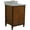 Walnut, variant on 25 in. Single Wooden Vanity Blue with Gray Granite Oval Sink