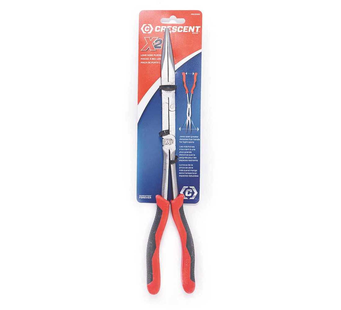 Crescent 13-1/2 in. Alloy Steel Long Nose Pliers Blue 1 pk
