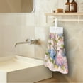 thumbnail image 3 of ZIATUBLE Hydrangea Towels for Kitchen Hummingbird Hand Drying Towels Lightweight Towels for Kitchen Cleaning Elastic Hand Towels for Bathroom Fast Drying Hanging Dish Towels, 3 of 7