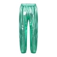 thumbnail image 2 of HULIJA Kids Girls Boys Metallic Dance Trousers Sparkle Hip Hop Harem Pants Blue Green 12, 2 of 7
