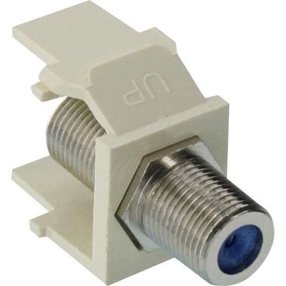 Leviton 41084-FAF QuickPort F-Type Adapter Nickel-Plated Almond