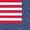 HEATHER NAVY, variant on - USA Flag Girls' Fitted Short Sleeve Graphic T-Shirt