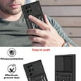 thumbnail image 5 of SOATUTO For Samsung S23 Ultra Phone Case Military Grade Drop Rugged Cover With Camera Slide Anti-Scratch Protective 360° Rotate Kickstand Sturdy Shockproof Case For Samsung Galaxy S23 Ultra - Black, 5 of 7