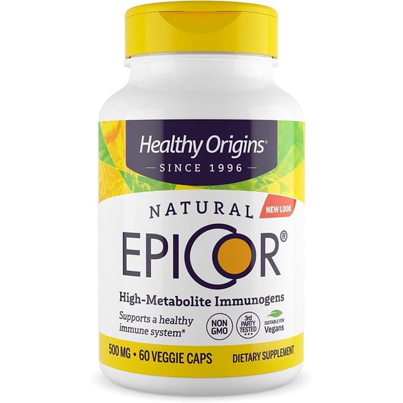 Healthy Origins EpiCor 500 mg (Immune Support), 60 Veggie Capsules
