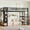 Twin XL, variant on Leumius Twin XL size Loft Bed with Wardrobe,Metal Loft Bed Frame with Storage Shelves and Pegboard,