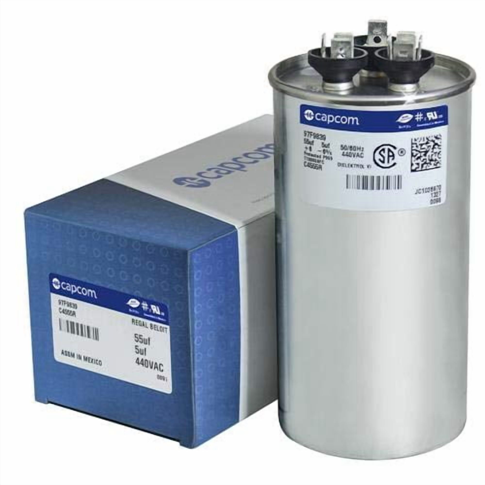GE Capacitor round 55/5 uf MFD 440 volt 97F9839 - Walmart.com