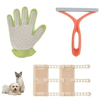 Petpals 3 in 1 Pet Hair removal Tool Kit-Anywhere Massager, 2 in 1 Grooming Glove and Brush for Cleaning