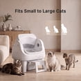 thumbnail image 5 of AS12 Self-Cleaning Automatic Cat Litter Box for Multiple Cats, Safety Protection, Liners & Front Step, White, 5 of 10