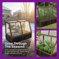 thumbnail image 5 of Wooden Cold Frame Greenhouse, Garden Solid Wood Greenhouse Cabinet with Transparent Flip, Raised Flower Plants Shelf Protection for Outdoor Indoor, One Divides Into Two, 5 of 9